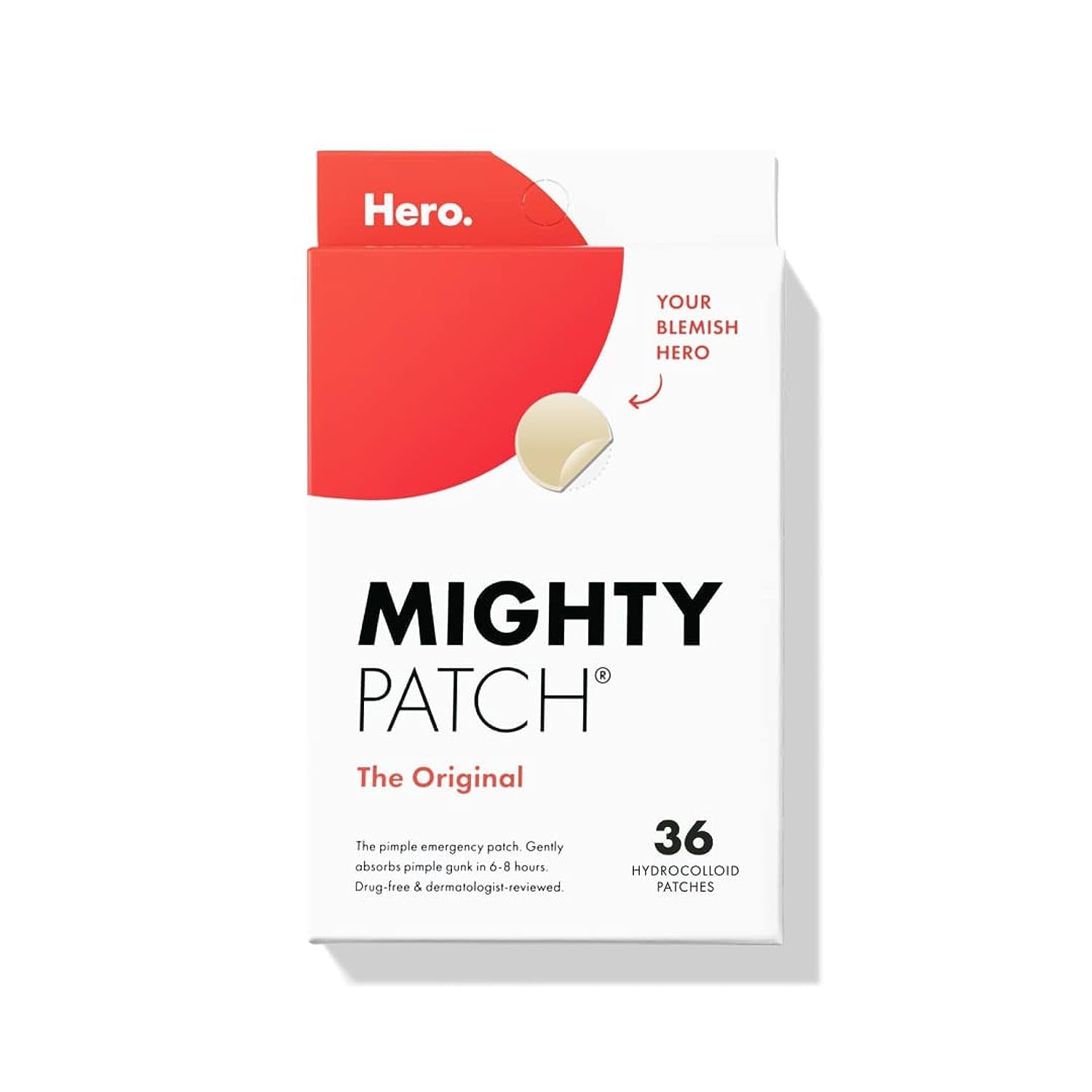 Mighty Patch™ Original patch from Hero Cosmetics –  Nighttime Spot Stickers for Face and Skin